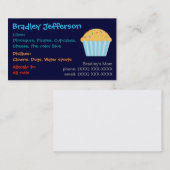 男の子のカップケーキのお母さんカード コーリングカード (正面/裏面)