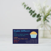 男の子のカップケーキのお母さんカード コーリングカード (スタンド正面)