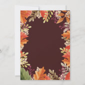 男の子のカボチャの秋の誕生日招待状 招待状 (裏面)