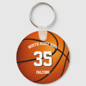 男の子のガールズバスケットボールキーチェーンwチーム名 キーホルダー (正面)