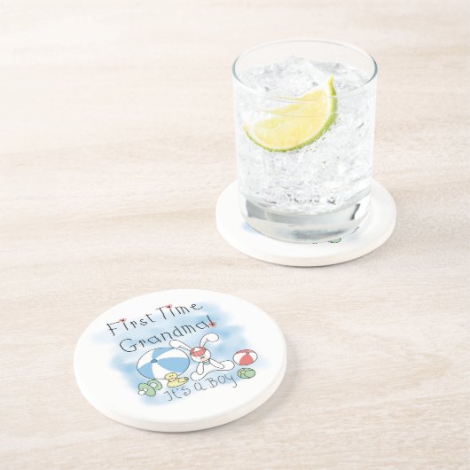 男の子のギフトの初めての祖母 コースター (側面)