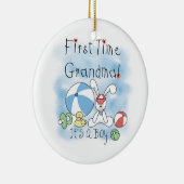 男の子のギフトの初めての祖母 セラミックオーナメント (右)
