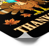 男の子のギルをマスクを着てラッピー感謝祭トルコ ポスター (角)