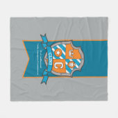 男の子のクリントまたは文字Cの名前はグレーの毛布を意味する フリースブランケット (正面(横))