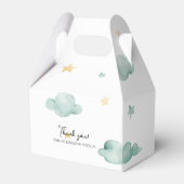 男の子のクールでモダンなカラフルな飛行機の誕生日パーティー フェイバーボックス (裏面サイド)