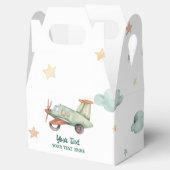 男の子のクールでモダンなカラフルな飛行機の誕生日パーティー フェイバーボックス (オープン)