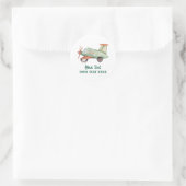 男の子のクールでモダンなカラフルな飛行機の誕生日パーティー ラウンドシール (バッグ)