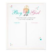 男の子のケーキ性別が予測記号を明らかにする フォトプリント            (正面)