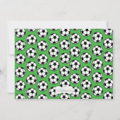 男の子のサッカーの誕生日のパーティの招待状 招待状 (裏面)