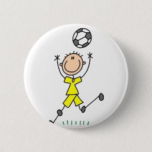 男の子のサッカーの選手ボタン 缶バッジ
