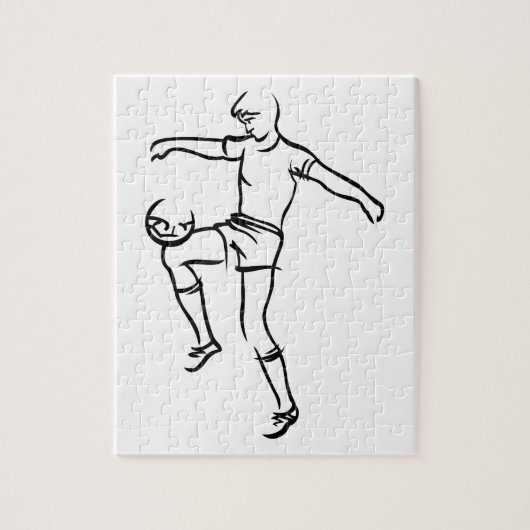男の子のサッカーの選手 ジグソーパズル (縦)