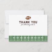 男の子のサッカー 1歳 誕生日 タッチダウン サンキューカード (正面)