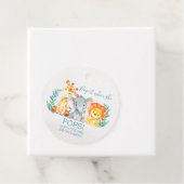 男の子のサファリの動物の赤ん坊がシャワーをポップ・アートの浴びる フェイバータグ (インサイチュ)