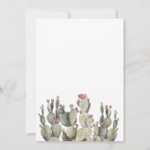 男の子のサボテン桃の赤ちゃんシャワー 招待状 (裏面)