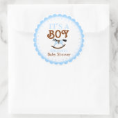 男の子のシャワーが好きだ ラウンドシール (バッグ)