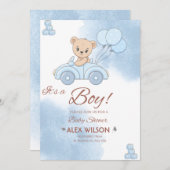 男の子のシャワーだ 招待状 (正面/裏面)