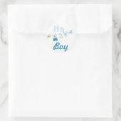 男の子のシャワーのシール ラウンドシール (バッグ)