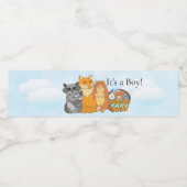 男の子のシャワーウッドランドの生き物だ ペットボトルラベル (シングルラベル)