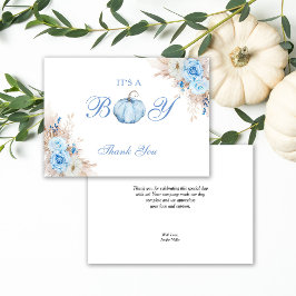 男の子のシャワーカボチャだ サンキューカード