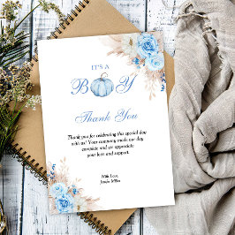 男の子のシャワーカボチャだ サンキューカード