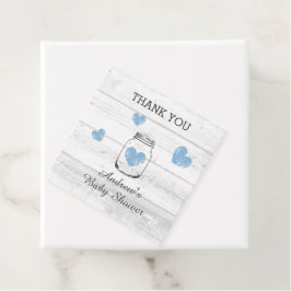 男の子のシャワーパーティー素朴な木魅力的 フェイバータグ