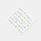 男の子のシャワーブルー スタンダードカクテルナプキン (角)