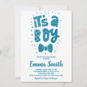 男の子のシャワー招待状 招待状 (正面)