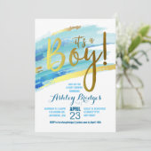 男の子のシャワー招待状 招待状 (スタンド正面)