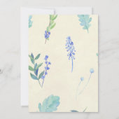 男の子のシャワー招待woodland fox blue 招待状 (裏面)