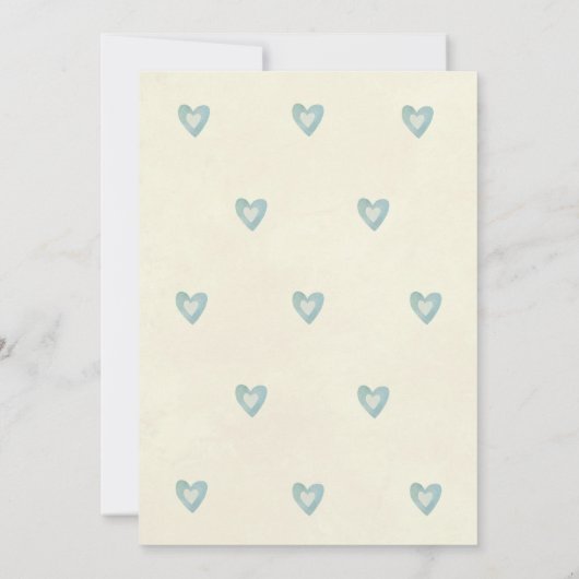 男の子のシャワー森の森かわいい 招待状 (裏面)