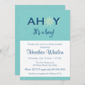 男の子のシャワー航海のの招待状だ 招待状 (正面/裏面)