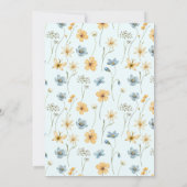 男の子のシャワー青い水の色サンキューカード 招待状 (裏面)