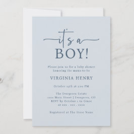 男の子のシャワー 招待状