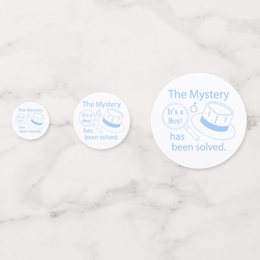 男の子のジェンダーの暴露だ コンフェッティ (裏面)