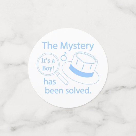 男の子のジェンダーの暴露だ コンフェッティ (スモール正面)