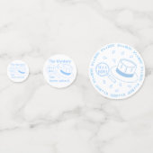 男の子のジェンダーの暴露だ コンフェッティ (裏面)