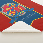 男の子のジェームスまたはJの名前で、赤い青を意味する シェルパブランケット (3/4)