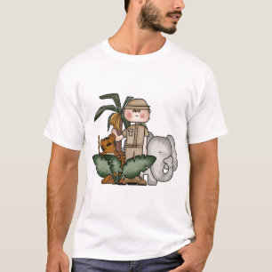 男の子のジャングルサファリのTシャツおよびギフト Tシャツ