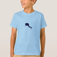 男の子のスキューバダイバーのデザインのTシャツ
