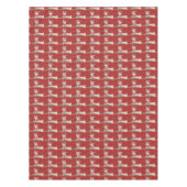 男の子のスケートで滑るのヴィンテージのThunder_Coveのクリスマス テーブルクロス (正面)