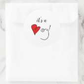 男の子のステッカー ラウンドシール (バッグ)