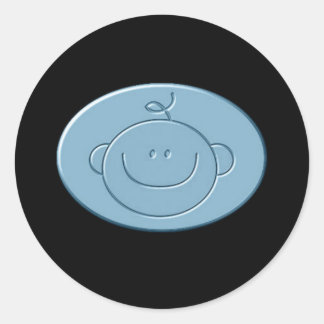 男の子のステッカー ラウンドシール