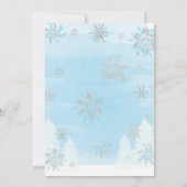 男の子のスノーフレークベビーシャワー招待状 招待状 (裏面)