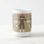 男の子のソックス猿の友人のマグ コーヒーマグカップ (中央)
