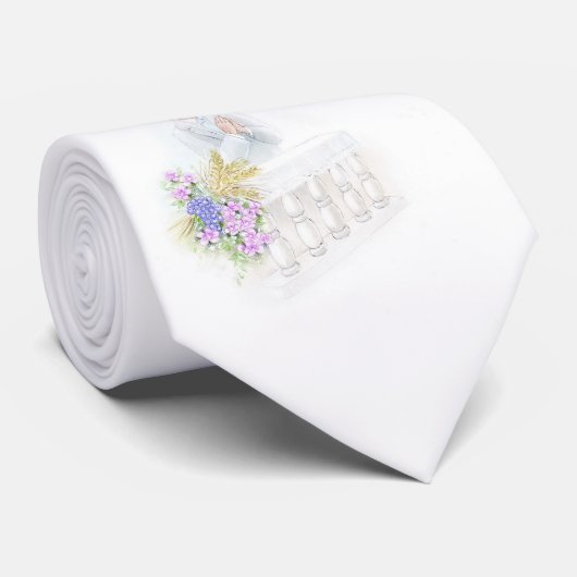 男の子のタイのための最初聖餐式 ネクタイ (ロール)