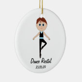 男の子のダンサー: ダンスの演奏会の記念するオーナメント セラミックオーナメント (右)