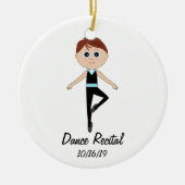 男の子のダンサー: ダンスの演奏会の記念するオーナメント セラミックオーナメント (正面)
