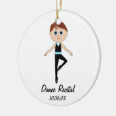男の子のダンサー: ダンスの演奏会の記念するオーナメント セラミックオーナメント (左)