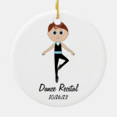 男の子のダンサー: ダンスの演奏会の記念するオーナメント セラミックオーナメント (裏面)