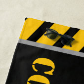 男の子のダンプトラックのパーソナライズなビーチタオル ビーチタオル (インサイチュ)